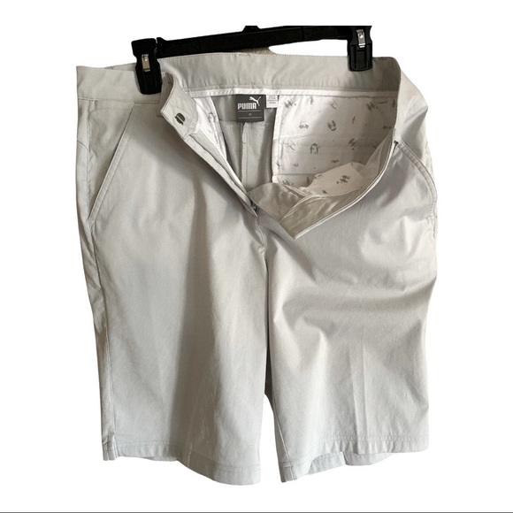 PUMA Beige Athletic Tech Solid Golf Bermuda Golf Shorts Size 12 ECU - Picture 6 of 6